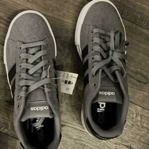 Adidas Men's Charcoal and Black Sneakers